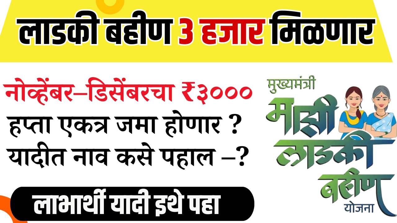 ladki bahin yojana december installment date 2025