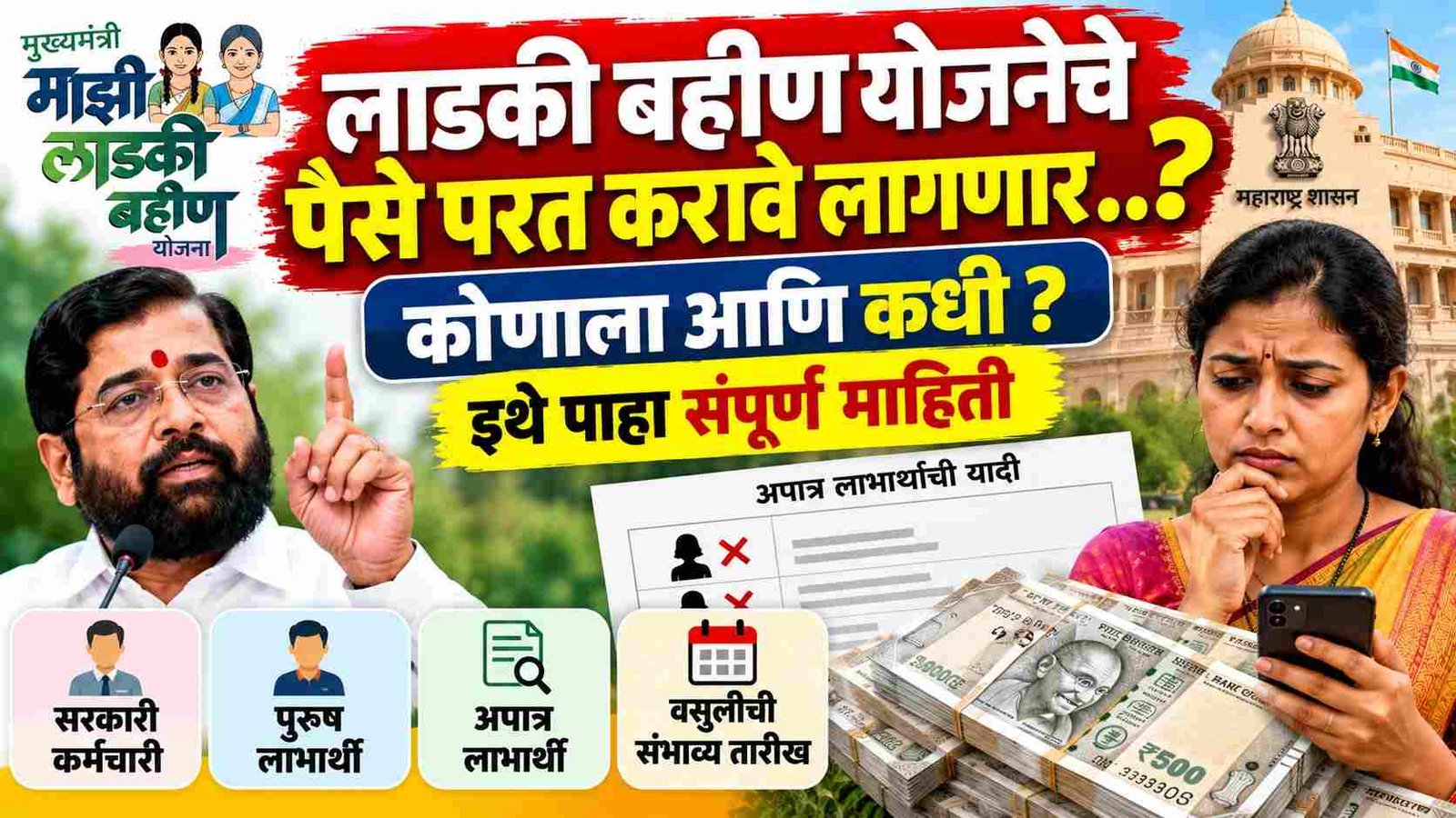 ladki bahin yojana paise return